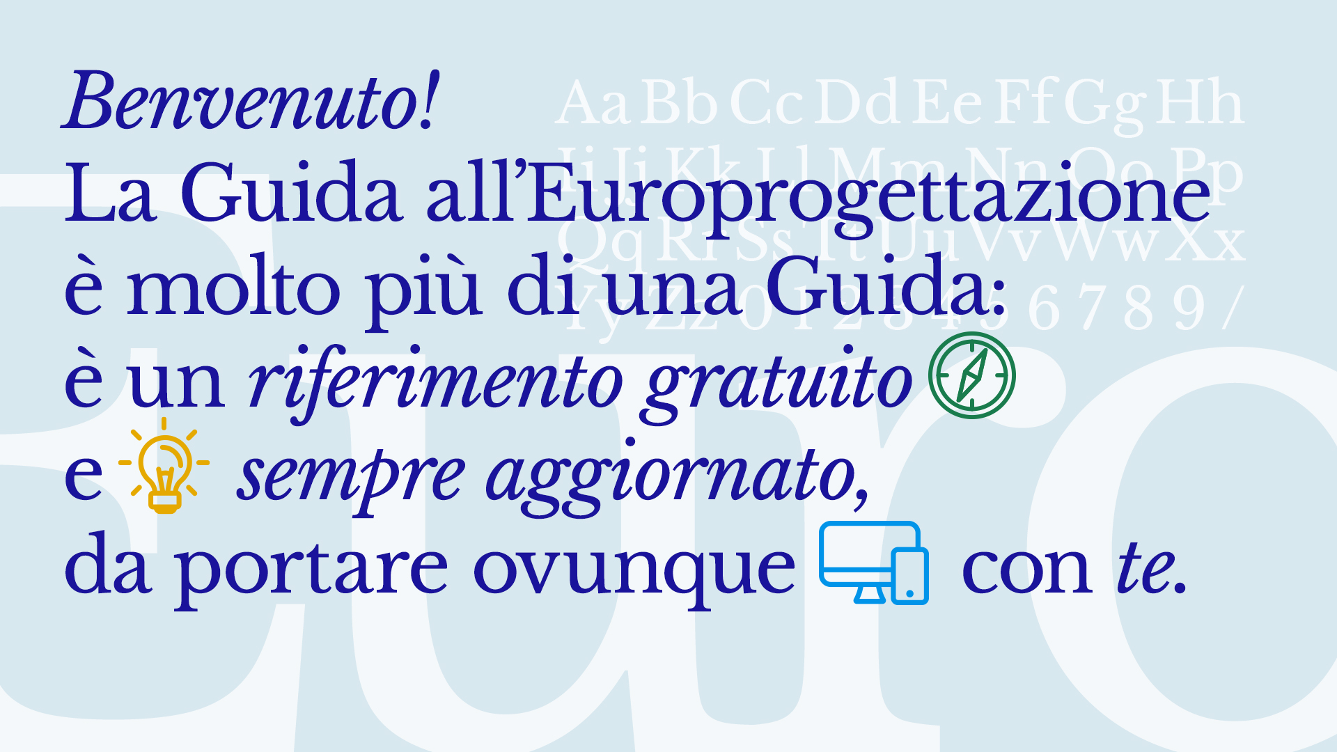 La tipografia della Guida all'Europrogettazione