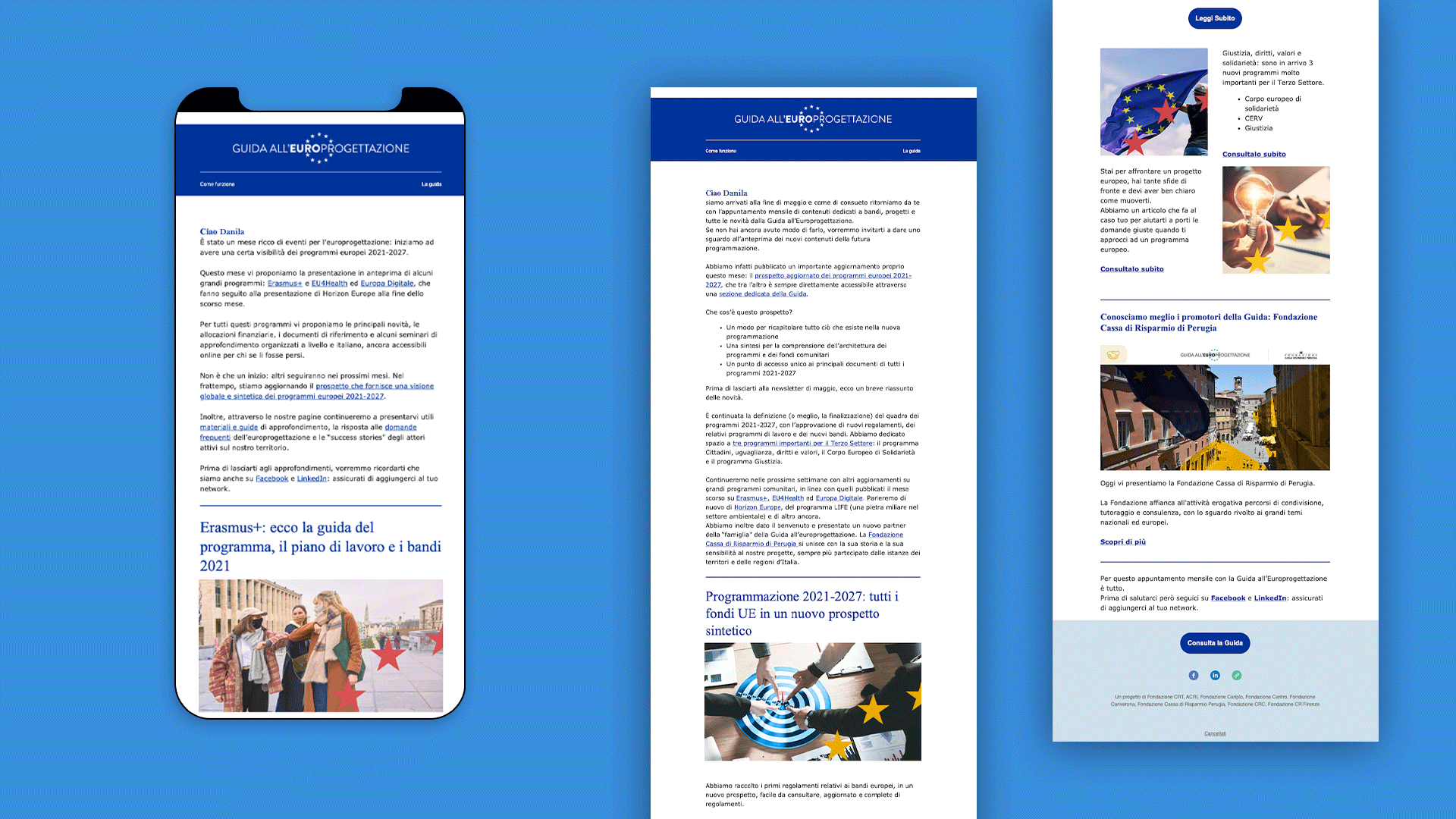 I social touchpoint della Guida all'Europrogettazione