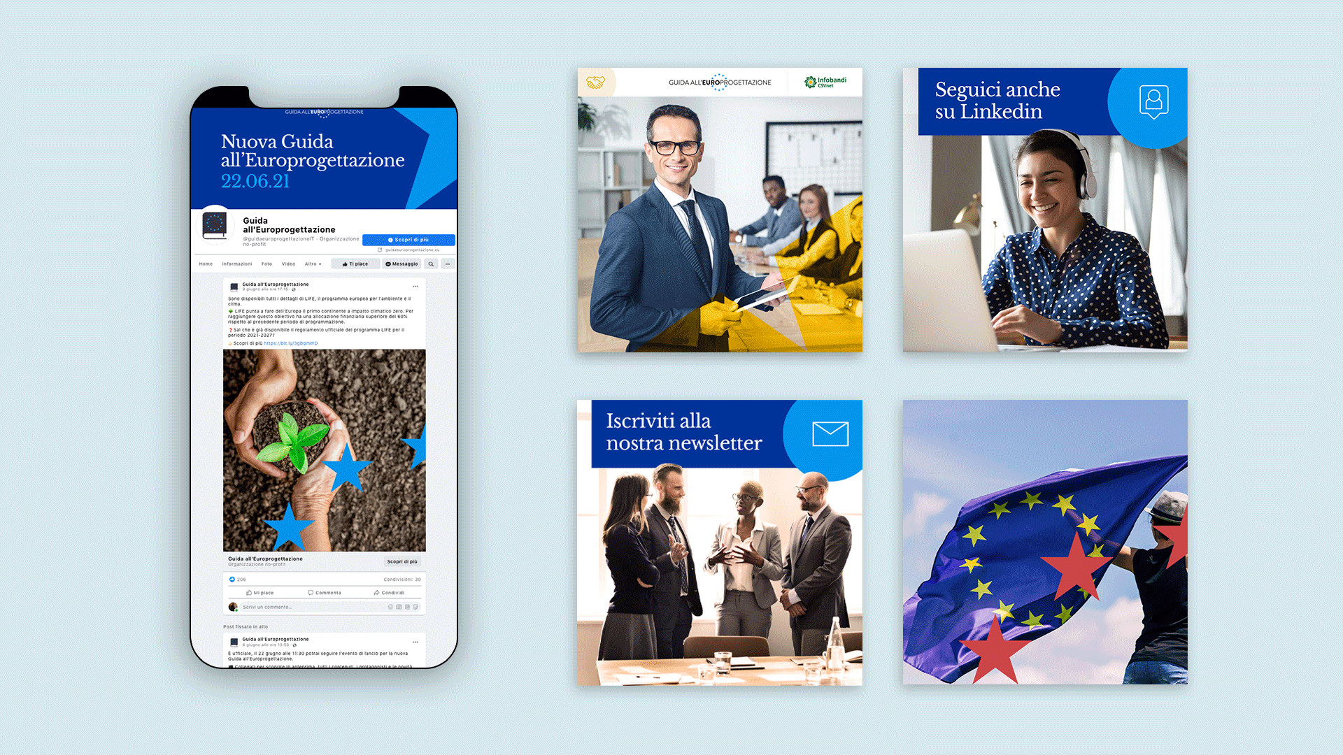 Guida all'Europrogettazione - social format