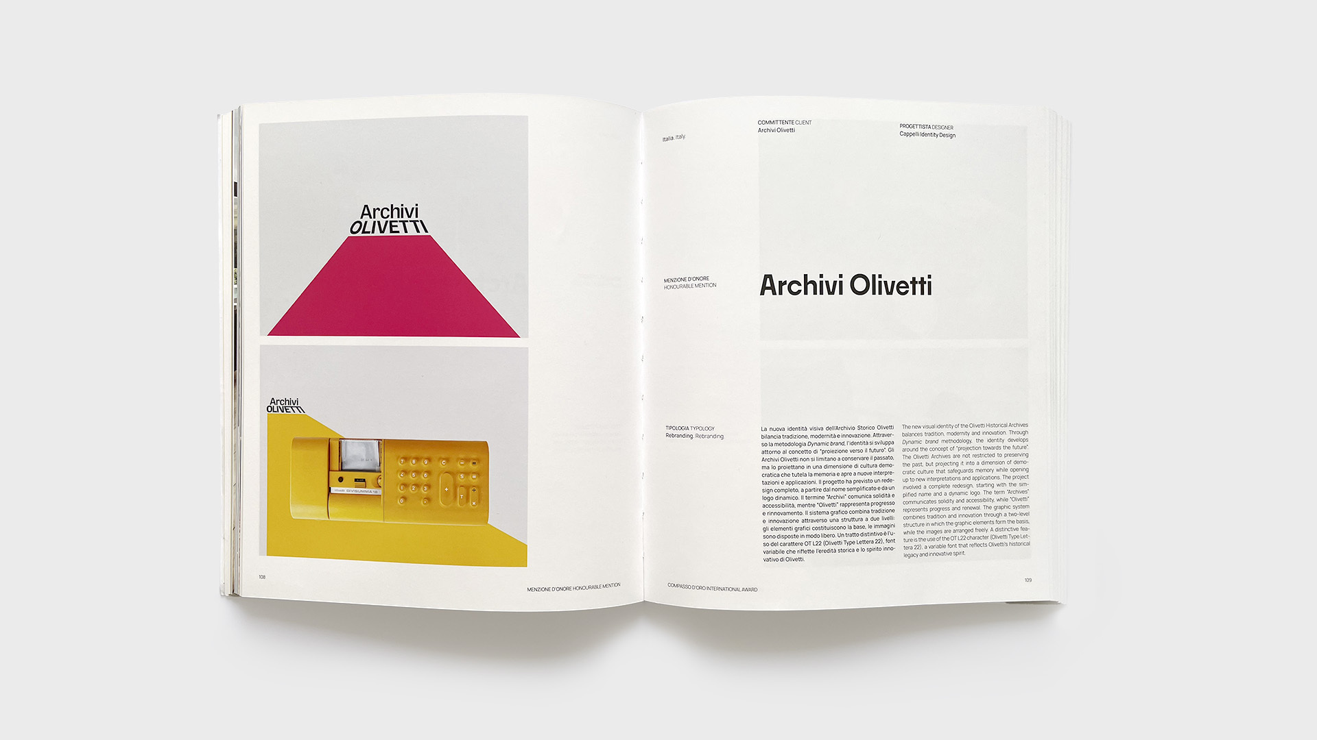 Compasso d'Oro Archivi Olivetti Catalog Cappelli Identity Design